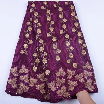 

Rose Color African Swiss Voile Cotton Lace Fabric High Quality Embroidery Swiss Voile Lace Nigerian Cotton Lace Fabrics Y1584