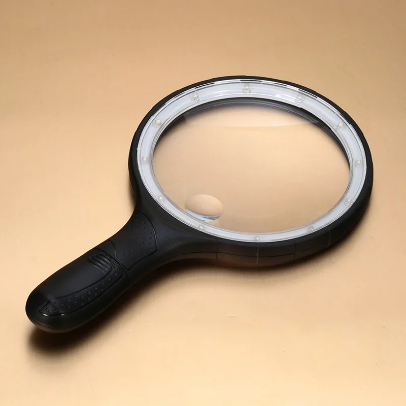 Лупа с 10 светодиодный ными лампами 2X 5X ручное увеличительное стекло|handheld magnifying