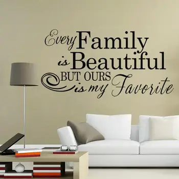 

every family is beautiful but ours is my favorite letters wall art stickers for living room home decor removable decals vinyl