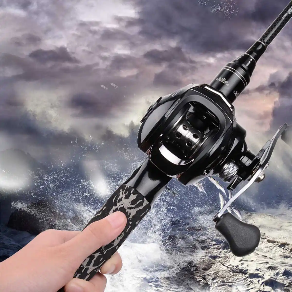 

7.1:1 Fishing Reel Super Power Drag Fishing Reel Ball Bearings Magnetic Brake System Water Drop Fishing Reel Wheel Fish Tools