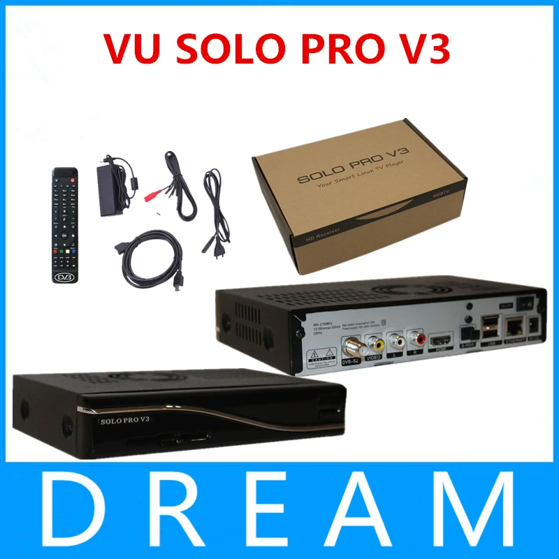 3pcs/lot VU Solo Pro v3 Satellite Receiver Linux System Enigma 2 Mini