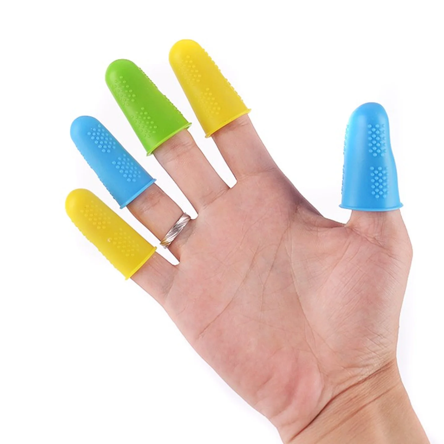 10pcs 3 Sizes Silicone Finger Protectors Covers Caps for Hot Glue Gun