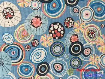 

High Quality round pattern Faux PU Leather fabric for DIY sewing sofa table shoes bags bed material(1 yard)