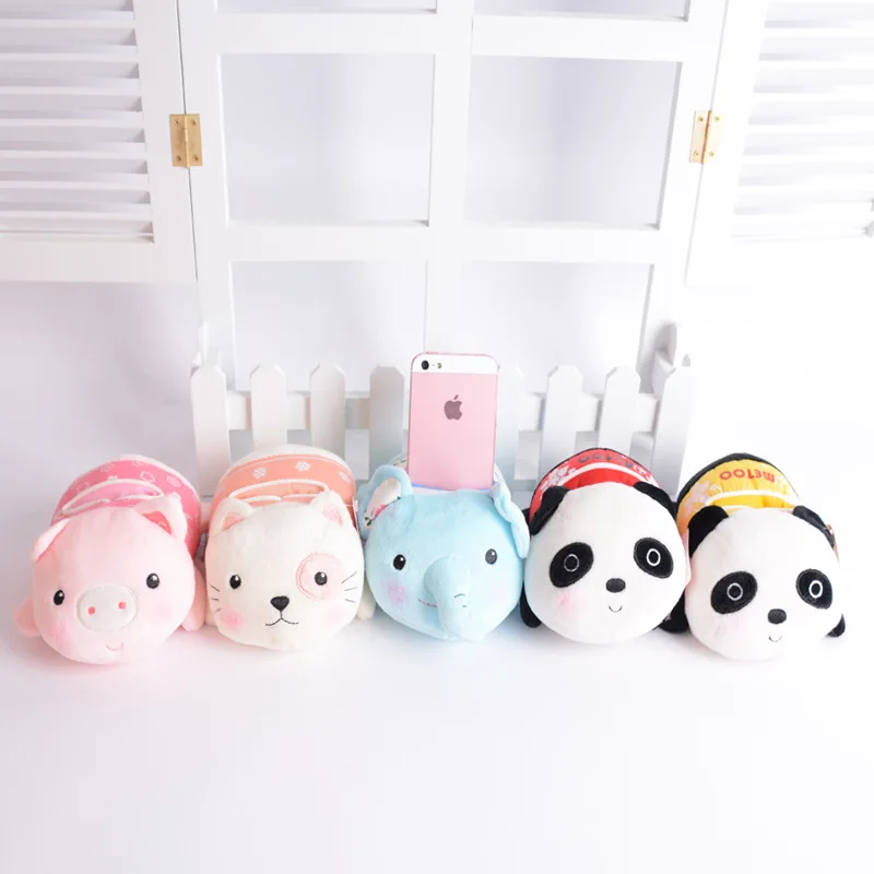

Metoo Cartoon Plush Mobile Phone Seat Baby Mini Stuffed Toys Adult Kids Children PP Cotton Panda Pig Dolls Infant Newborn Toys