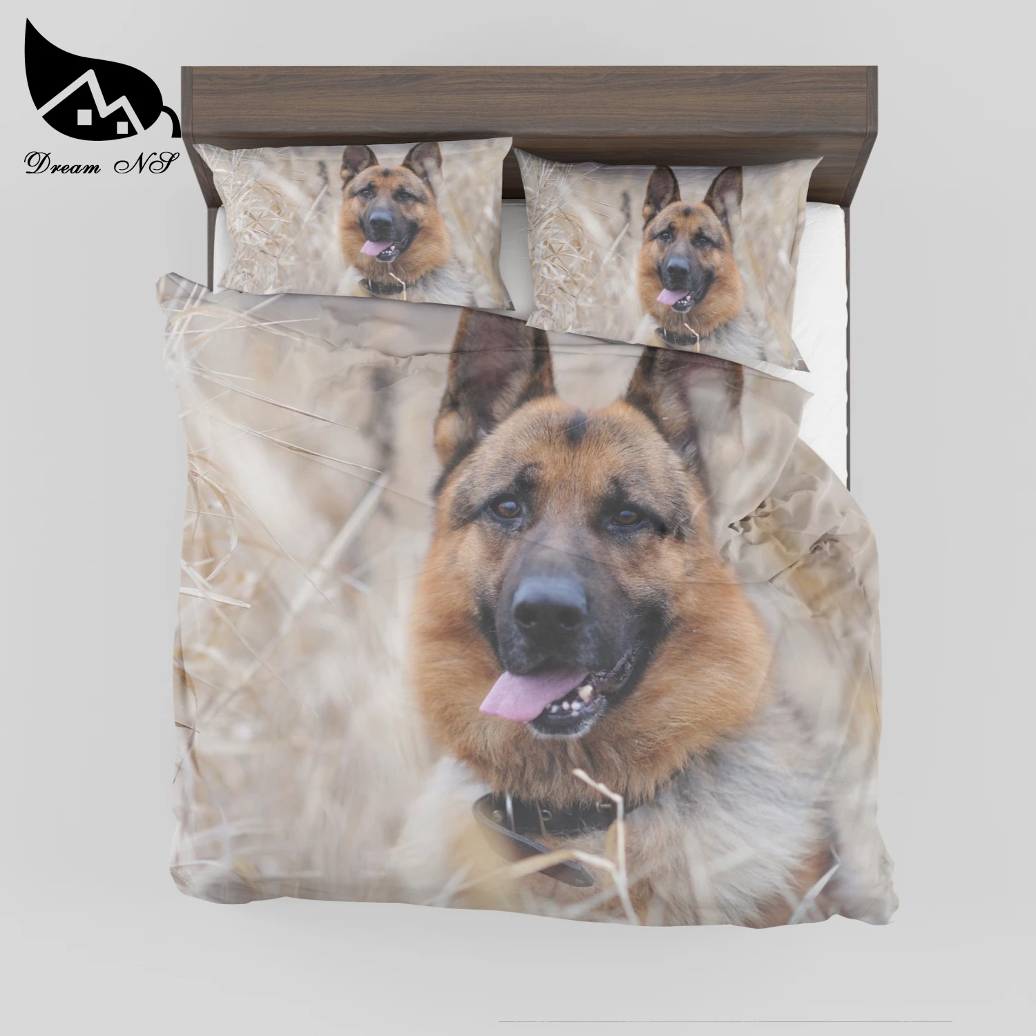 

Dream NS Polyester Cotton Super Soft Bedroom bedding Wolf Dog High Definition Print Quilt Case Pillowcase Set MSY09