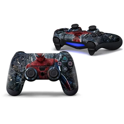 Пара контроллер кожи полное покрытие Стикеры для Playstation 4 Dualshock 4 геймпад виниловые наклейки Play Station скины человек паук - Цвет: 2pcs TN-PS4QB-1002