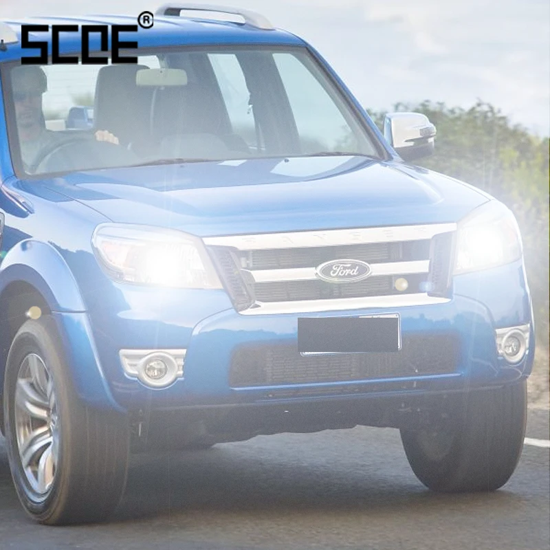 

For ford Foucus I Strada Fusion Ka Maverick Ranger SCOE 2PCS Auto Low Beam Super Halogen Bulb Headlight Car Styling warm white