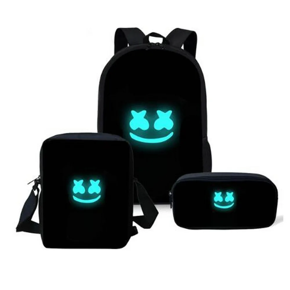 

Coloranimal DJ Marshmello Backpack Set Travel Cute Student Orthopedic Schoolbag Children Primary Mochlia Satchel Anime Bag pack