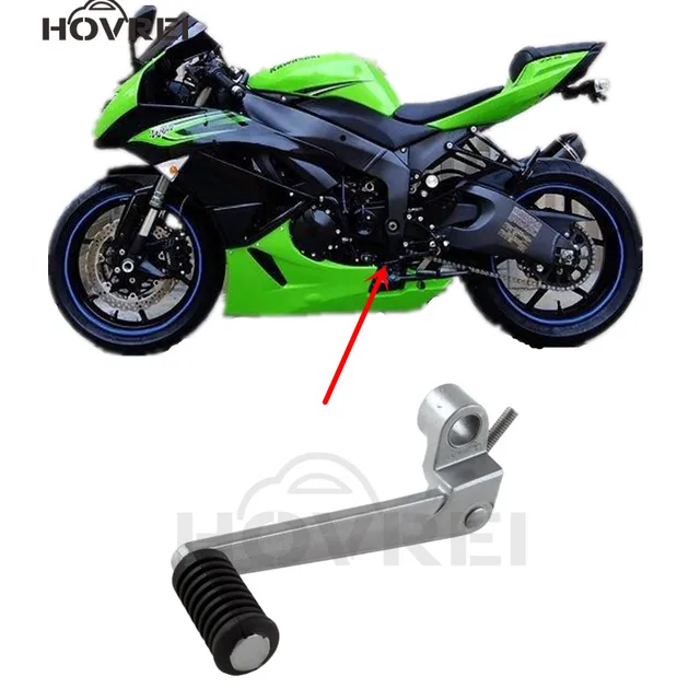 Motorcycle Chrome Gear Shift Pedal Lever For Kawasaki ZX6R 2005 to 2011