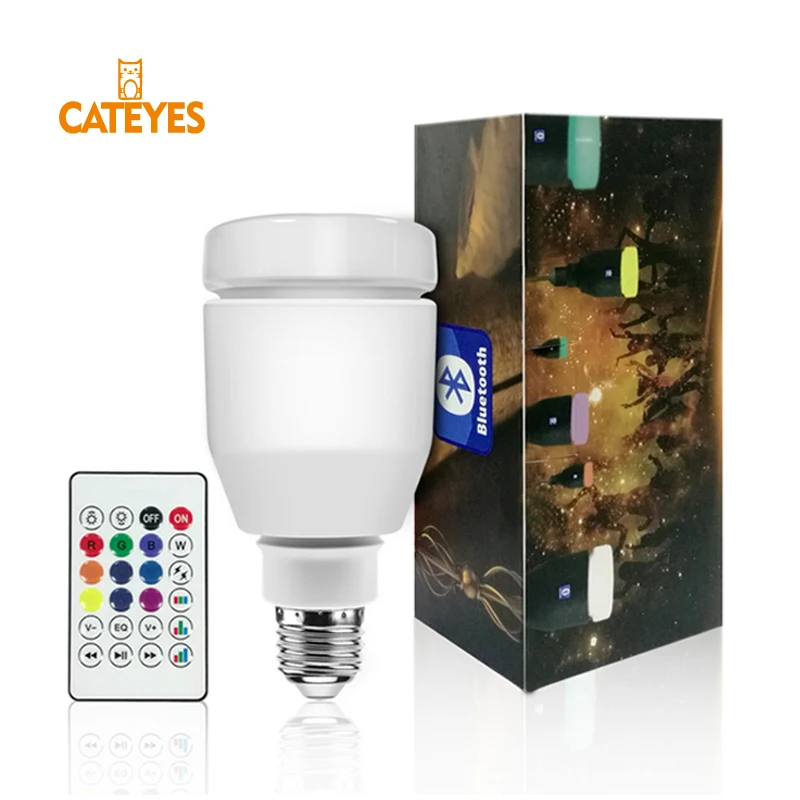 

Smart RGB led lamp E27 110V 220V RGBW led Bulb 7W 5W Wireless Colorful Remote Control Bluetooth Speaker Music Smart LED light