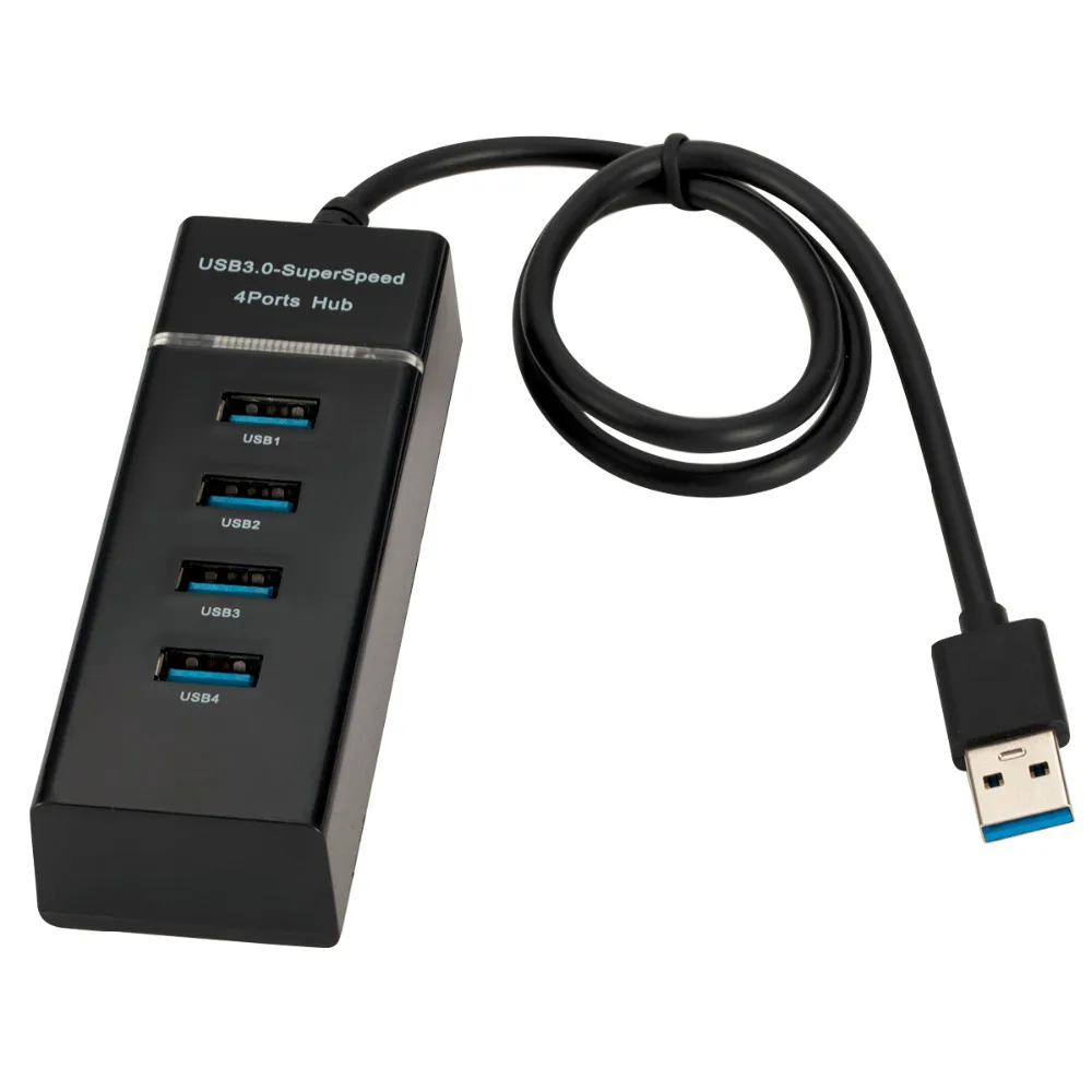 4 Порты и разъёмы usb-хаб Hi-Скорость 4 Порты USB 3,0 мульти концентраторы разветвитель расширения для настольных ПК ноутбук адаптер переменного тока usb-хаб высокого Скорость