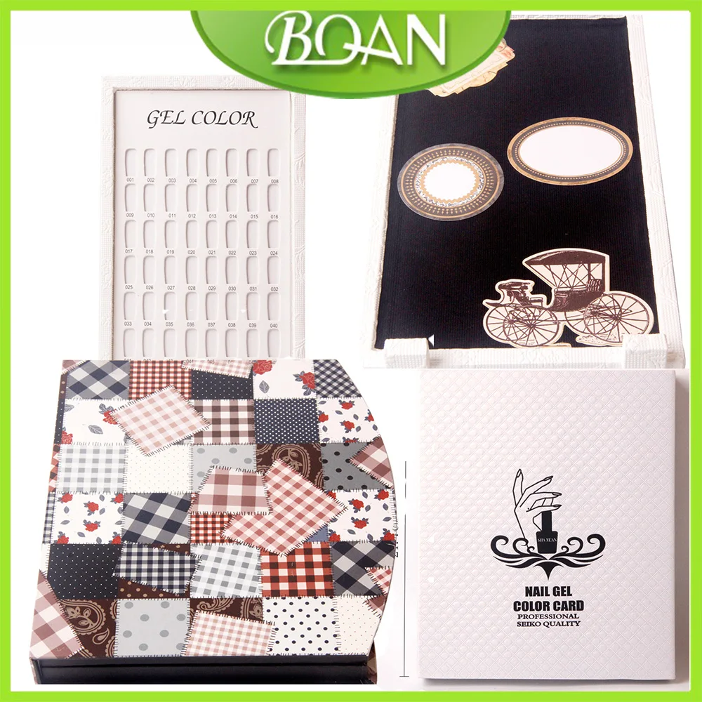 

BQAN 120 Colors or 56 Colors Professional Nail Gel Polish Display Board Book Color Board Palette Nail Art Salon Tools Discount