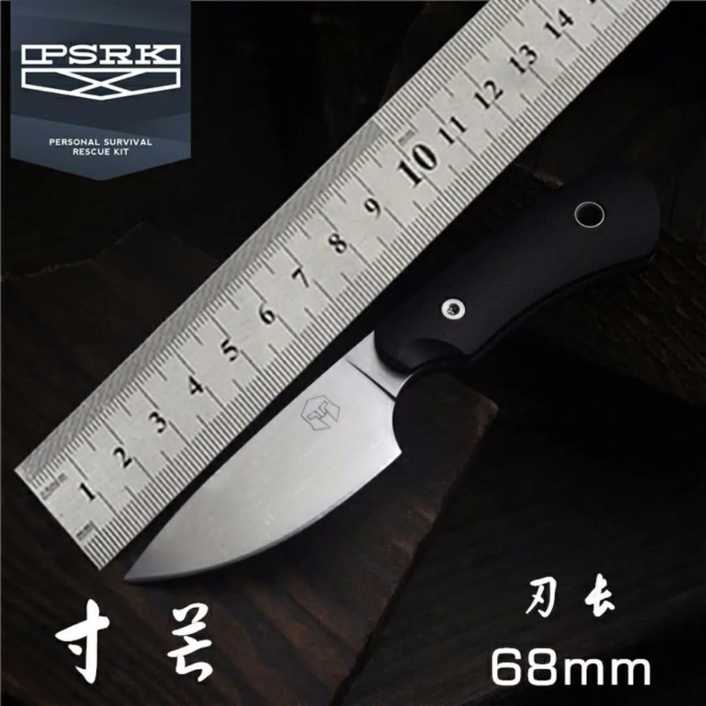

PSRK Camping Knife Survival Fixed DC53 Blade Tactical Hunting Knife Huntsman Knives Outdoor Survive Gear Belt EDC Multi Tools