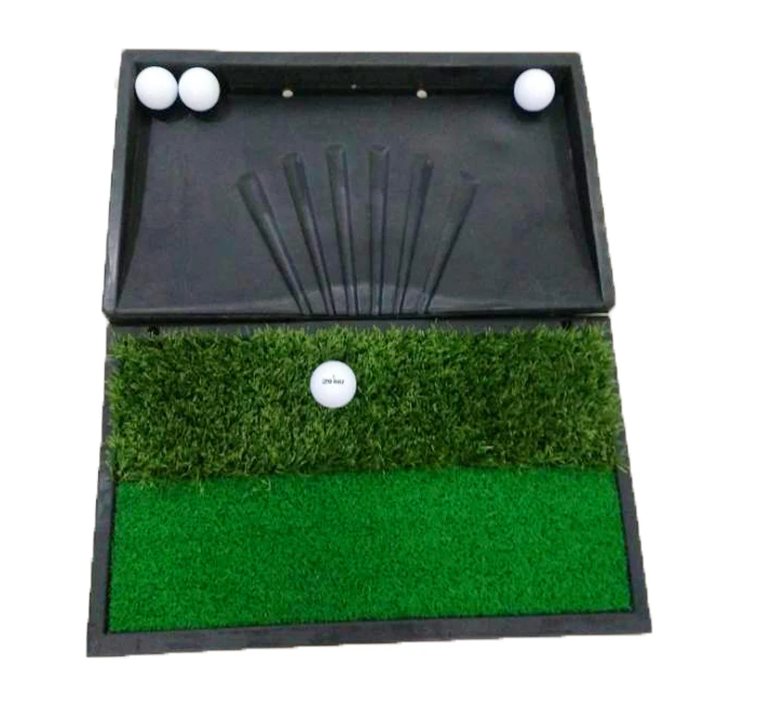 Мини-коврик для гольфа с лотком для мяча для гольфа