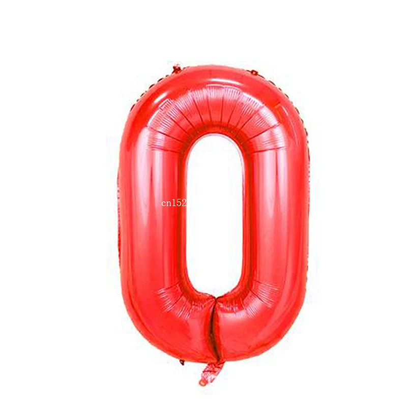 

50pcs Red Number Balloons 40inch Figure Wedding Ballon Anniversary Globo Birthday Party Foil Helium Cheering Home Decoration