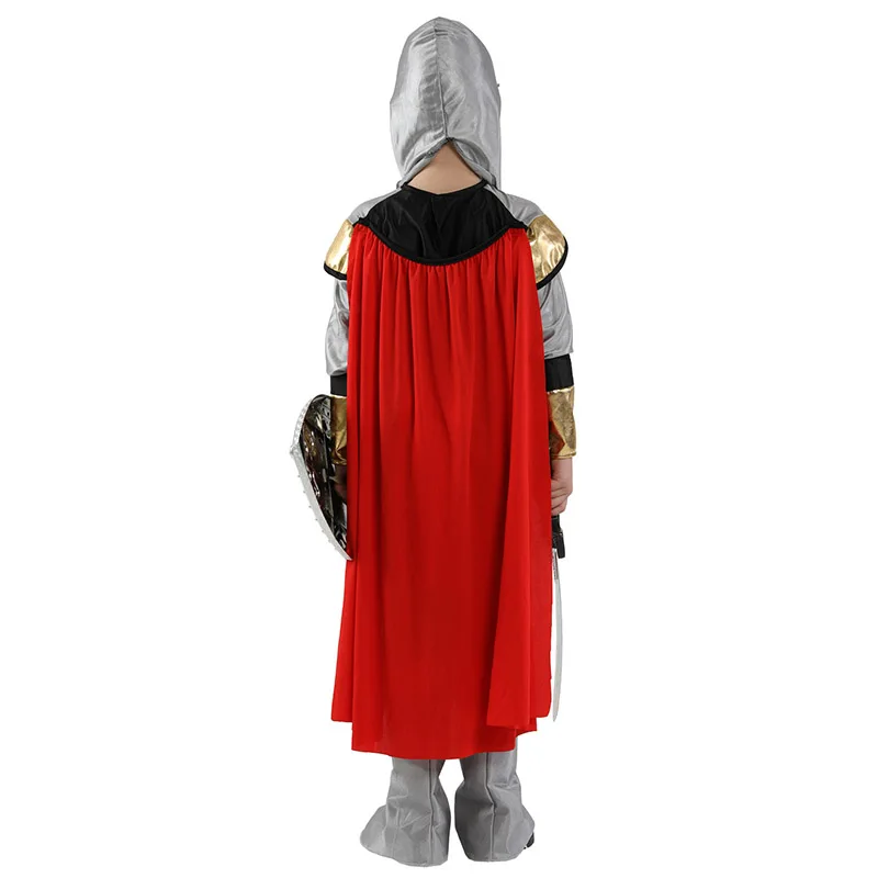 Европейский средневековый рыцарский костюм для мальчиков на Хэллоуин, Костюм Принца воина, Детский карнавальный костюм, нарядный наряд