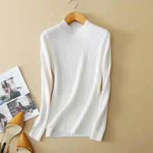 New high quality cashmere sweater round neck solid color loose large size casual comfort close soft sweater breathable warm