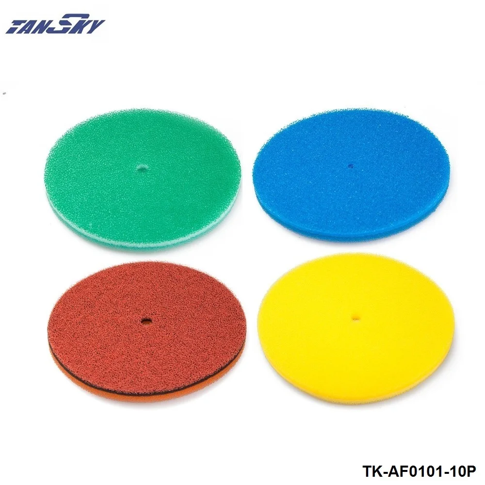 

10PCS/LOT Air Filter Foam/Air Filter sponge Foam Air Intake Filter Cleaner and replace (Green,Red,Yellow,blue) TK-AF0101-10P