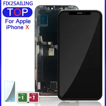 

TOP Lcds For iPhone X 1:1 Super TFT LCD Display Touch Screen Digitizer Assembly Replacement Parts