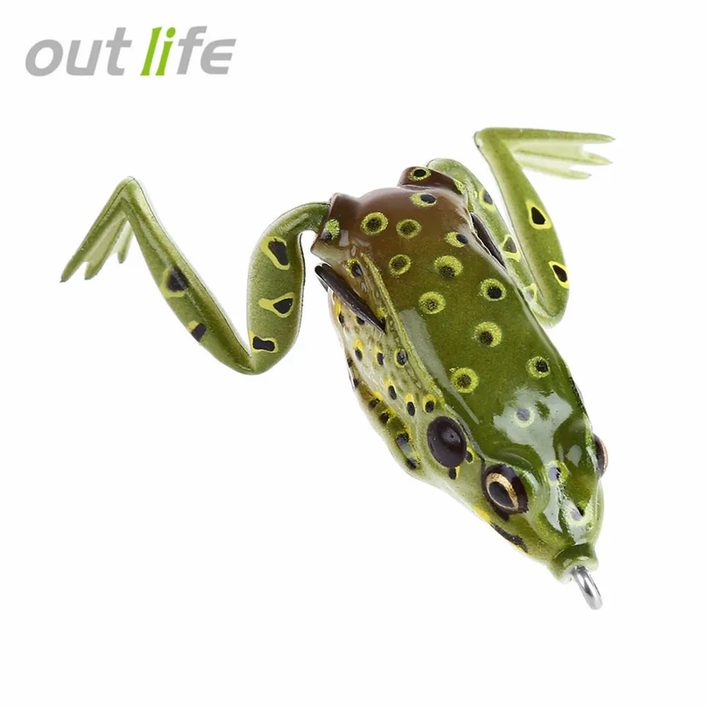 

Outlife Freshwater Ray Frog Fishing Lure Hooks Soft Artificial Bait Lifelike 5cm Lure Fish Swimbait Crankbait fishingTackle