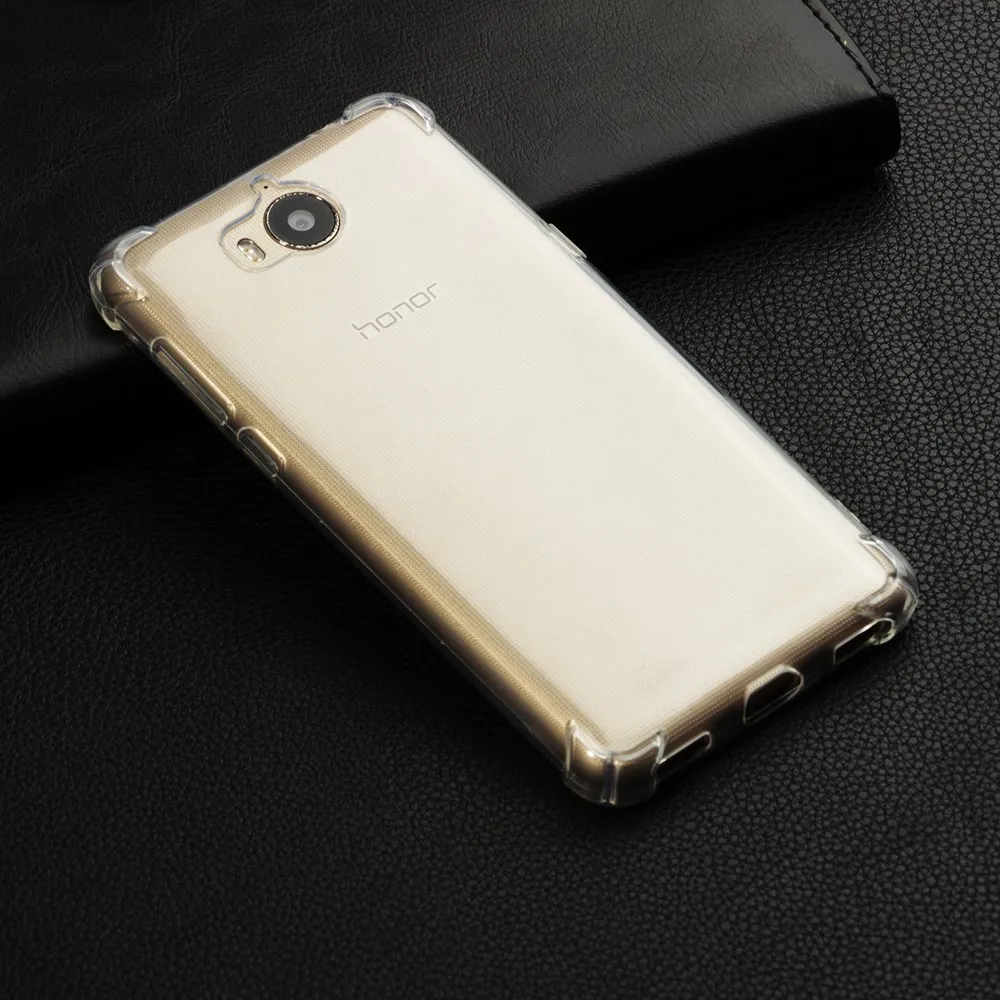 Нескользящие мягкие чехлы для HUAWEI Y3II Y5II Y6II Y6IICompact (Y3 Y5 Y6) 2017 ТПУ чехол прозрачный