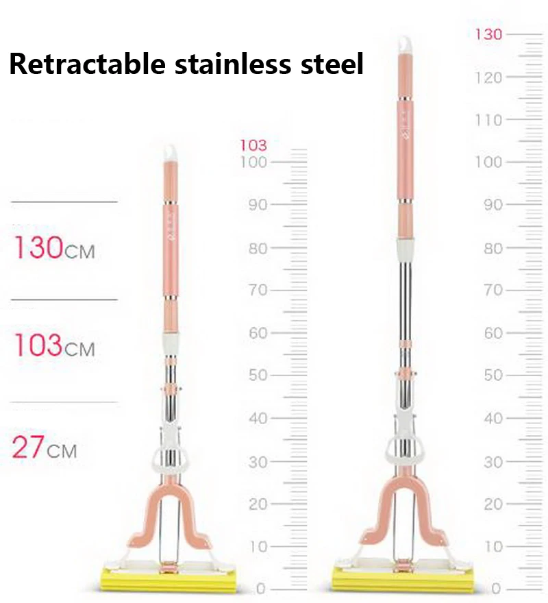 140202/Сжатие бытовой клей хлопок швабры/Абсорбент губка сс/Выдвижной складной/Humanized конструкция ручки