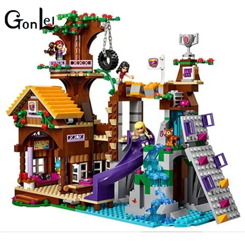 

(GonLeI) 10497 Adventure Camp Tree House Model building kits compatible with city 3D blocks Educational toys for children