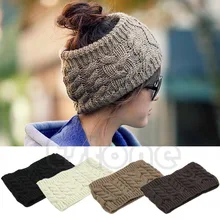 Chic Women Knitted Empty Skull Beanie HeadBand Warm Hat Lady Girl Winter Ski Cap