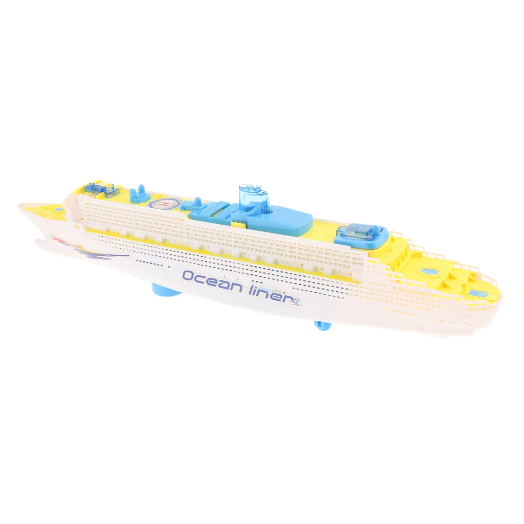 Electric Ocean Liner Cruise Boat Ship Toy Flashing LED Lights & Sound Kids Children Gift