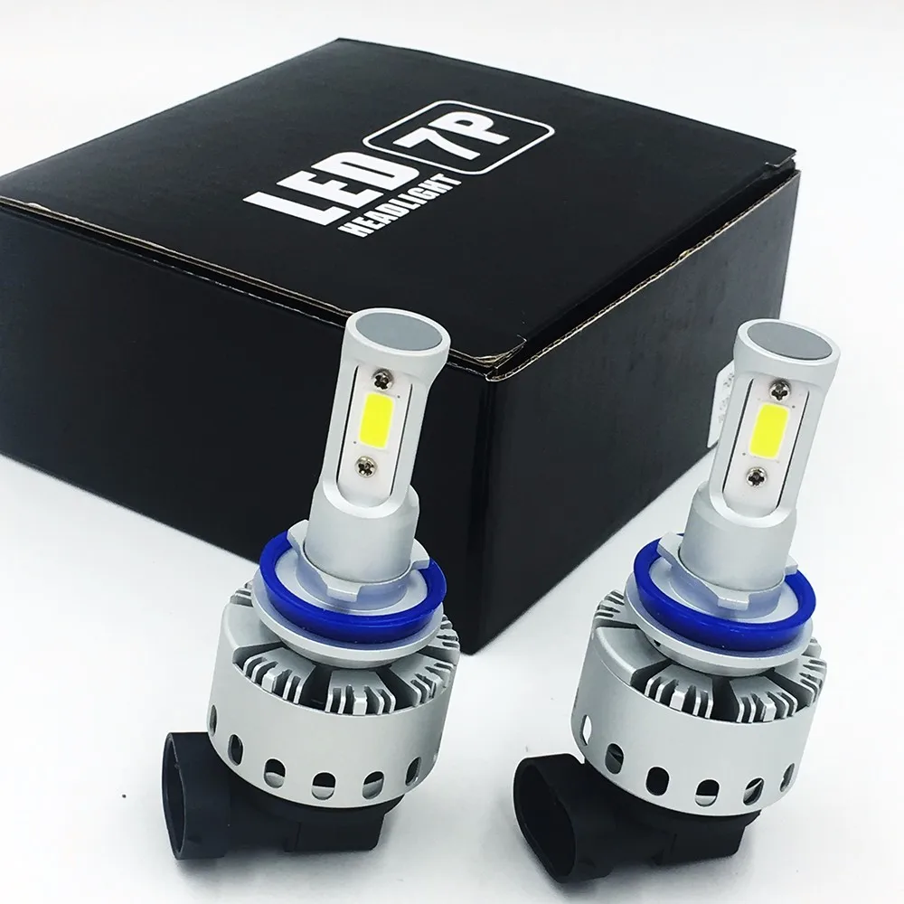 7P H8 Led Headlight Bulb COB chips 90W 1000LM 6500K Auto Headlamp Car styling super whitein Car