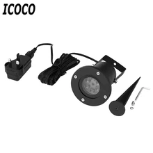 ICOCO водонепроницаемый движущийся снег лазерный проектор лампы Снежинка светодиодный светильник для сцены на открытом воздухе в помещении праздничное украшение