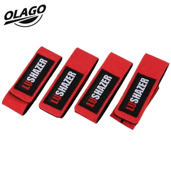 

LUSHAZER 4Pcs/lot Fishing Rod Magic Tie Cable Tie Rod Strap Belt Tie rod Fishing Accessories Suspenders Fishing Tool 4 Color
