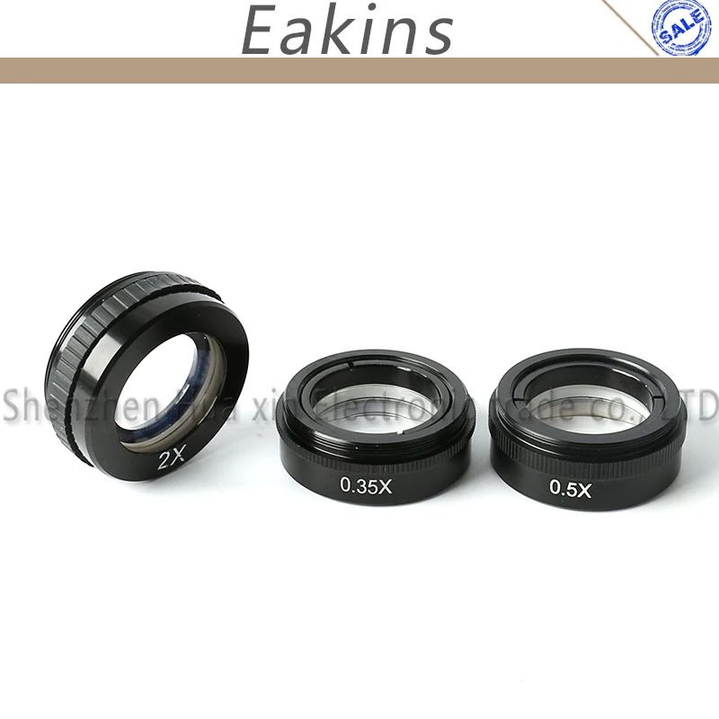 0.35X 0.5X 2.0X промышленность видео микроскоп Камера объектива для 10A C-MOUNT линзы Барлоу вспомогательный Стекло объектива - изображение
