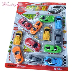 12 шт. мини отступить модель автомобиля игрушка набор игрушки моделирования автомобиля головоломки, развивающие игрушки для детей для