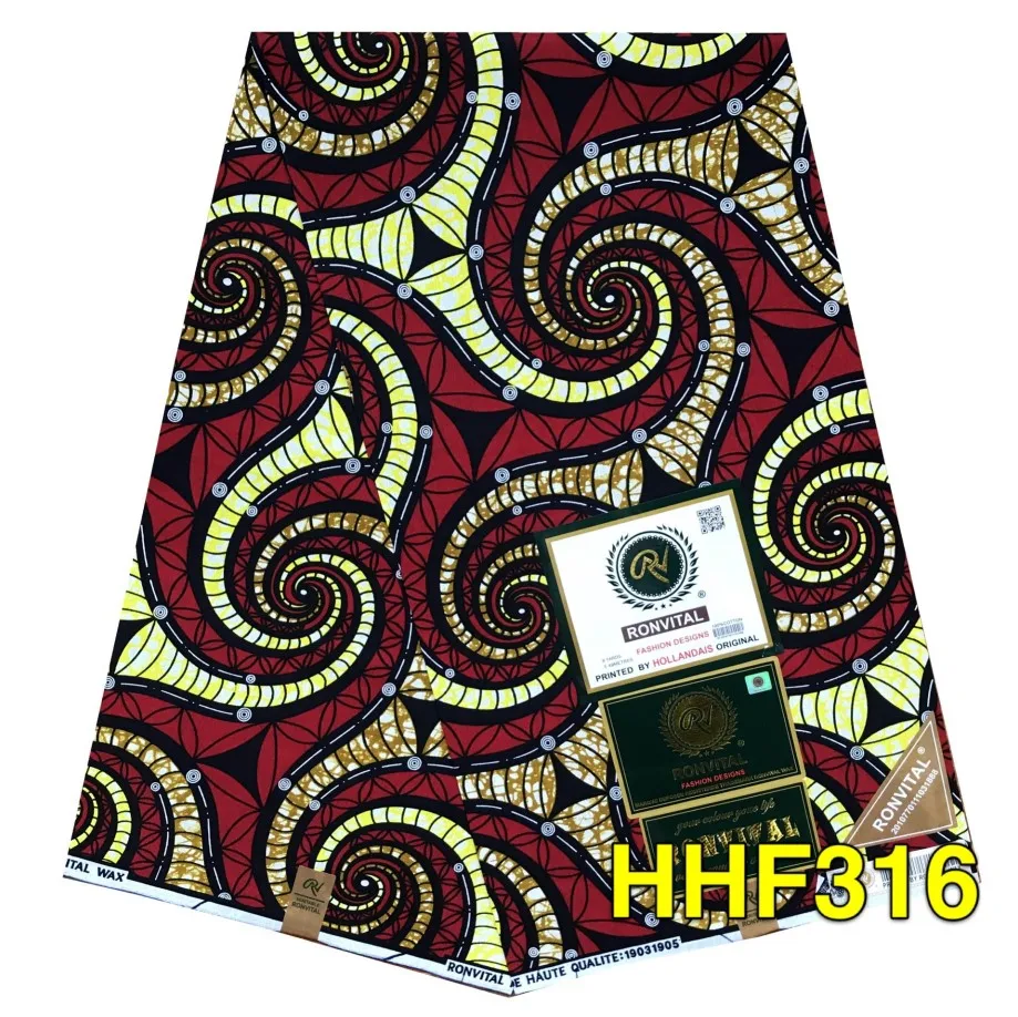 

RONVITAL OFFICIAL STORE HOLLAN WAX HIGH QUALITY FASHION FABRIC 100% COTTON PRINT MATERIAL DIY FABRICS 6YARDS/LOT FREE SHIPPING