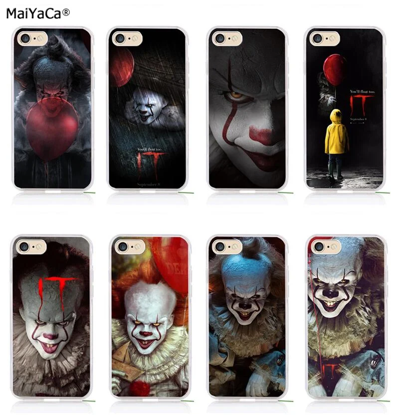 pennywise the clown soft clear transparent silicone phone