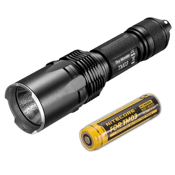 

SALE NITECORE TM03 2800 Lumens 4xCREE XHP70 LED Tactical Flashlight with Rechargeable 18650 Battery Hunting search Free Shipping