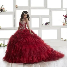 Vestido de baile принцесса бисерная шнуровка Пышное Платье Vestidos 15 Vestido De Quinceanera