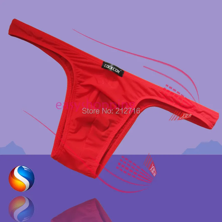 Free shipping Men's Sexy Cozy Ice silky Bikini Smooth Comfortable Men
