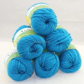 

LOT of 6 BallsX50g Chunky Hand-woven Coarse Knitting Yarn Turquoise 218