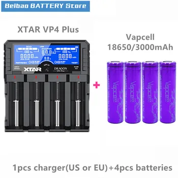 

VAPCELL INR 18650 battery 3000mAh rechargeable battery lithium 20A smoke E-CIG with Nitecore I4 charger Xtar VC4 Liitokala case