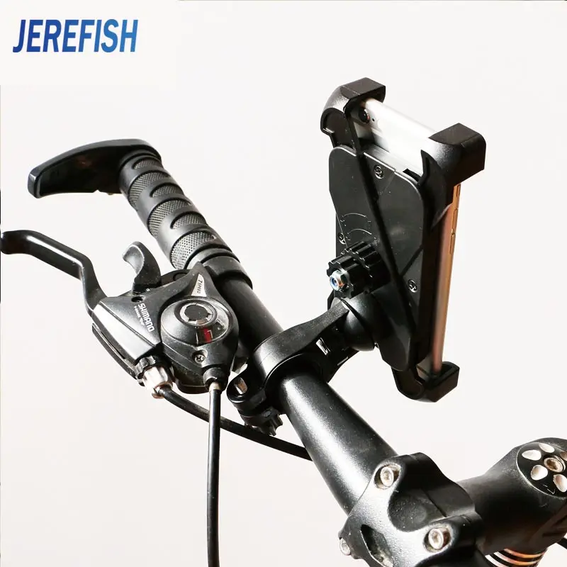 Jerefish مكافحة زلة العالمي 360 تدوير المقود دراجة دراجة حامل الهاتف كليب حامل جبل قوس لل تليفون المحمول Jerefish مكافحة زلة العالمي 360 تدوير المقود دراجة دراجة حامل الهاتف كليب حامل جبل قوس لل تليفون المحمول
