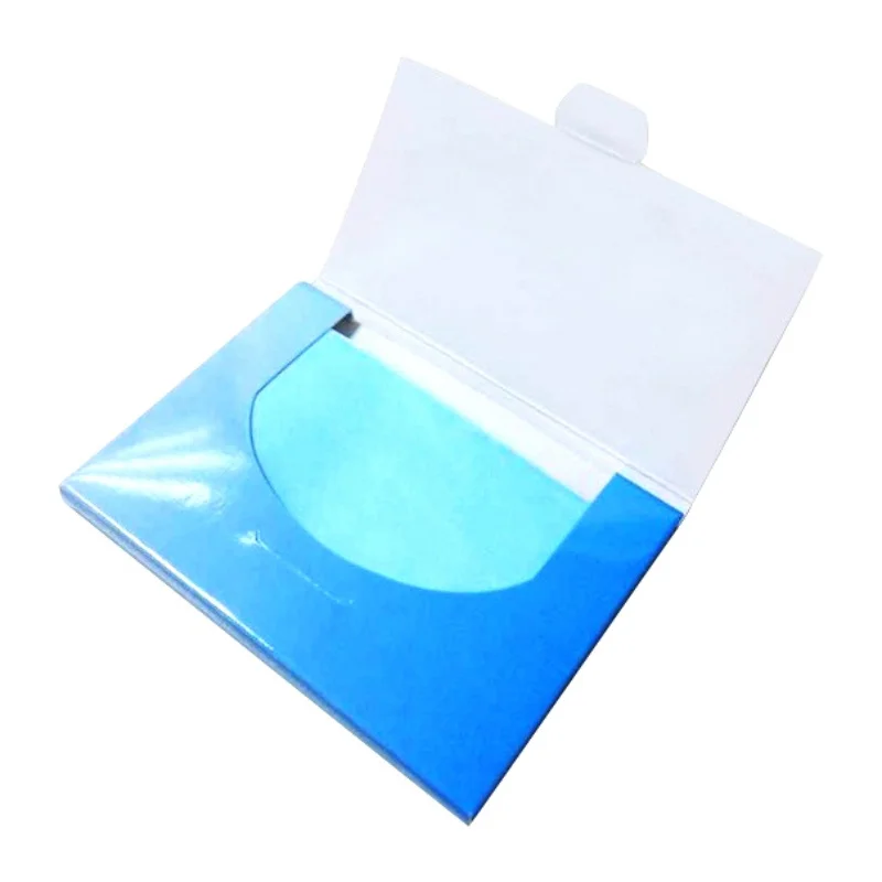 50 шт./пакет для производства салфеток для лица бумаги синяя пленка для впитывания жира, Управление уход за кожей лица для удаления макияжа очистки бумаги Y1