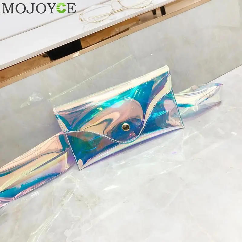 جديد PVC شفافة الخصر حقيبة المرأة الأزياء الخصر حزم السيدات السفر الخصر حزمة مخلب حزام محافظ عملة بطاقة حامل هاتف حالة