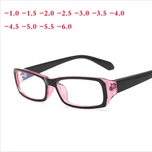1,0-1,5-2,0 до-6,0 простая красная оправа Очки для близорукости с градусом женские мужские короткие-очки для коррекции зрения
