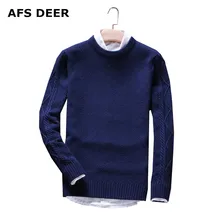 2016 neue feste Beiläufige Herren Pullover Marke Pullover männer Winter männer Oansatz Baumwolle Pullover Pullover Grobe Wolle männlich Pullover