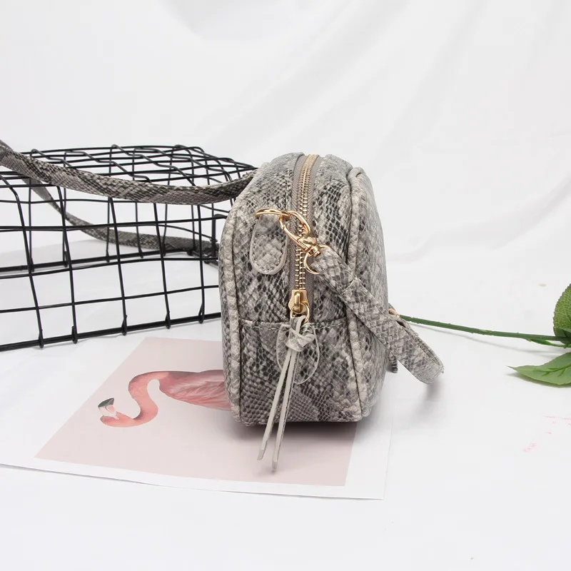 FUNMARDI جديد المرأة حقيبة ساع الأفعى الجلد مصمم حقيبة كتف للنساء بو الجلود Crossbody أكياس مع شعري WLHB1811 FUNMARDI جديد المرأة حقيبة ساع الأفعى الجلد مصمم حقيبة كتف للنساء بو الجلود Crossbody أكياس مع شعري WLHB1811