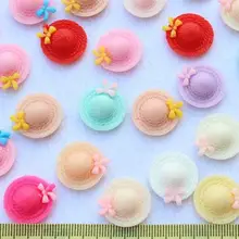 200 шт 19 мм плоские милые различные шляпки-сделай сам ячейка Декор телефона бант для волос и цветок посередине, украшение