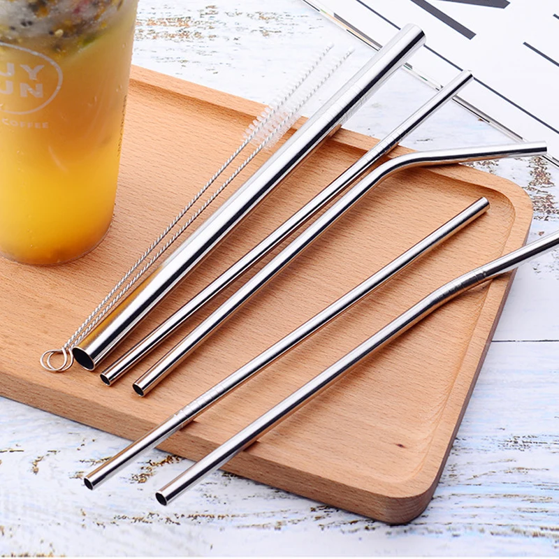50pcs Colorful 18/8 Stainless Steel Drinking Straw Diameter 12mm with 15 Brush Wide Long