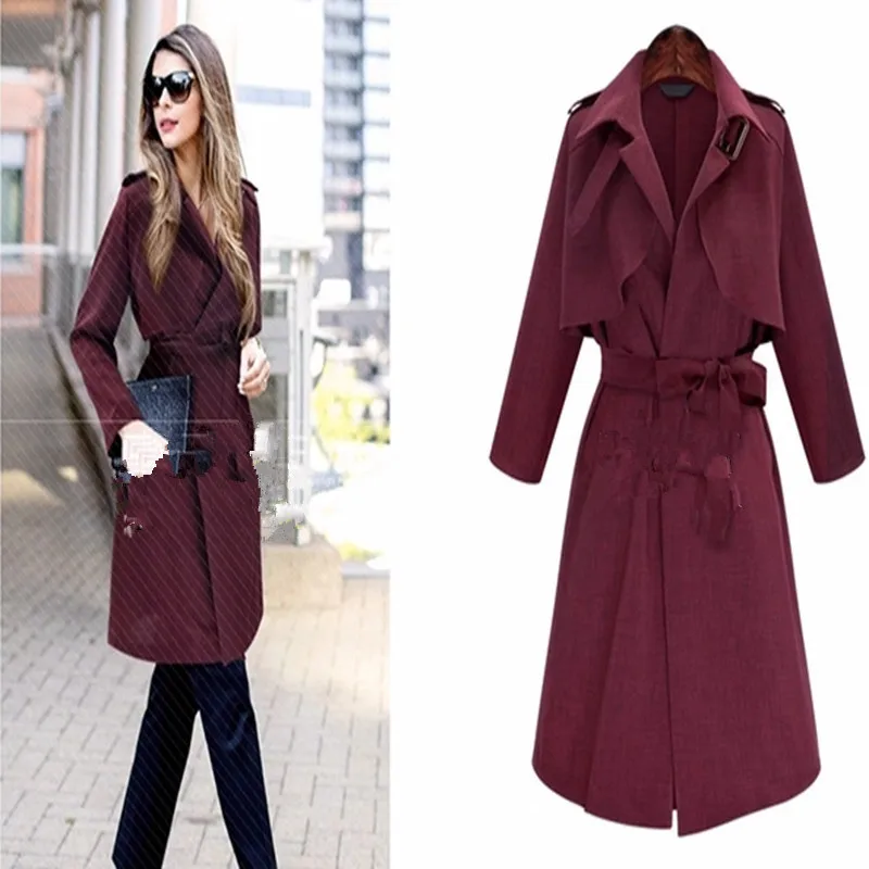 Toyouth 2018 Women Casual Button British Style Winter Long